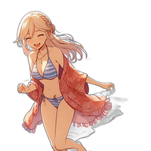 dress, watercolor, concept art, anime transparent PNG cut-out
