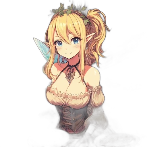 dress, crown, staff, flower transparent PNG cut-out