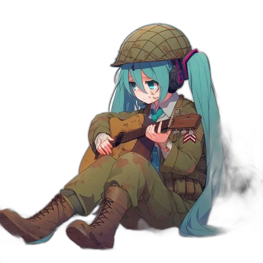 weapon, hat, robot, jacket transparent PNG cut-out