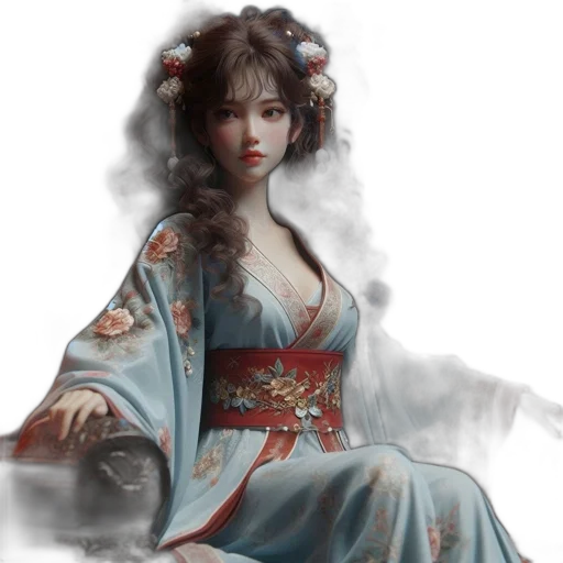 dress, crown, jewelry, staff transparent PNG cut-out