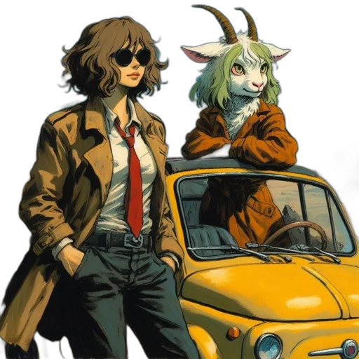 jacket, car, mask, concept art transparent PNG cut-out