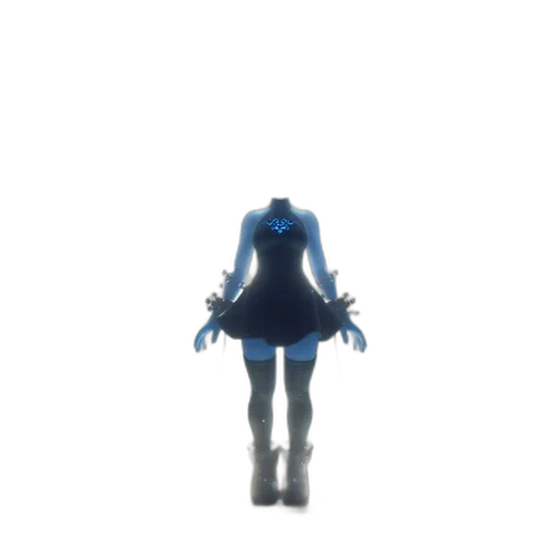 robot, dress, staff, creature transparent PNG cut-out
