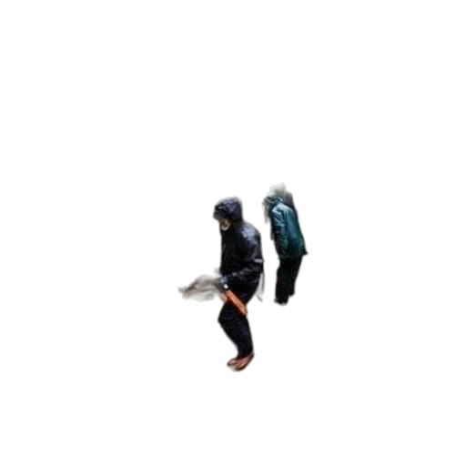 jacket, umbrella, shoes, staff transparent PNG cut-out