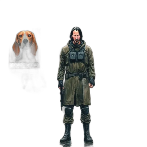 jacket, animal, creature, concept art transparent PNG cut-out