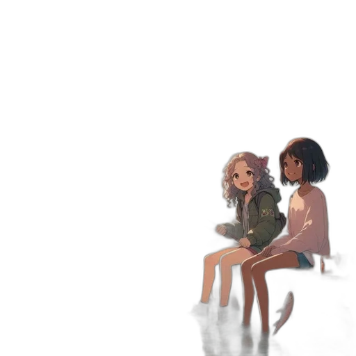 umbrella, jacket, hair, concept art transparent PNG cut-out