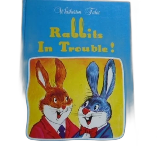 book, titled, rabbits, trouble transparent PNG cut-out