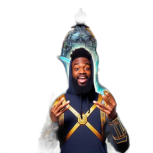 jacket, staff, crown, sword transparent PNG cut-out