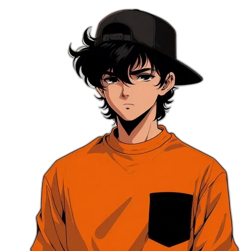 hat, jacket, face, staff transparent PNG cut-out