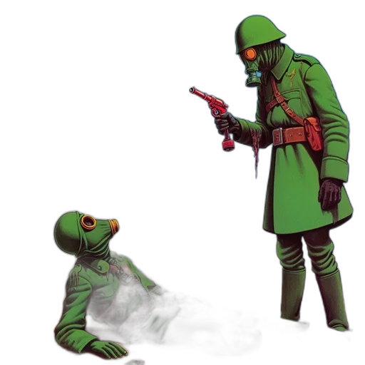 weapon, staff, creature, jacket transparent PNG cut-out