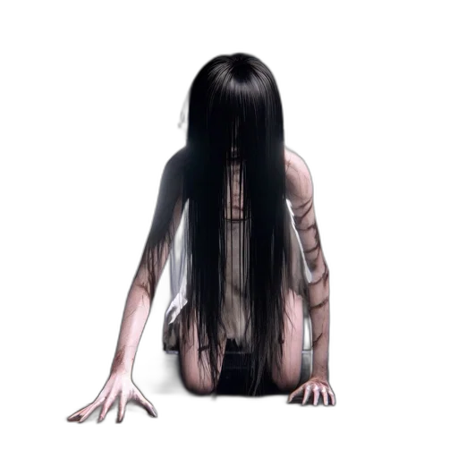 hair, dress, creature, mask transparent PNG cut-out
