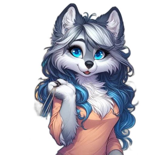 staff, dress, animal, fantasy art transparent PNG cut-out