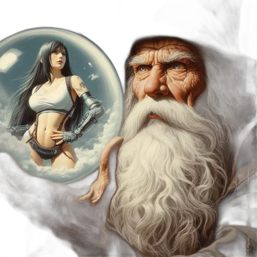 fantasy art, concept art, photorealistic, oil painting transparent PNG cut-out