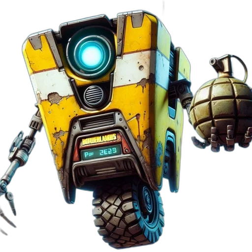 robot, weapon, concept art, 3d render transparent PNG cut-out