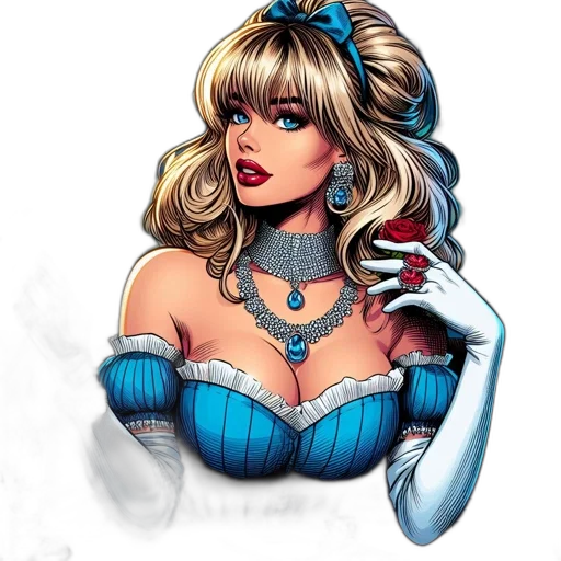 jewelry, comic book art, fantasy art, concept art transparent PNG cut-out