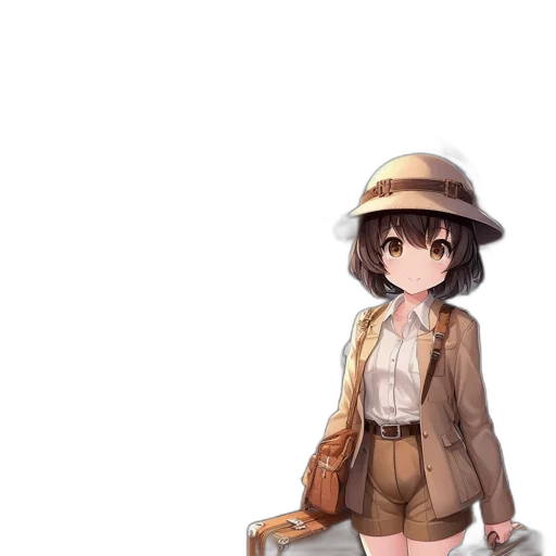 hat, staff, jacket, weapon transparent PNG cut-out