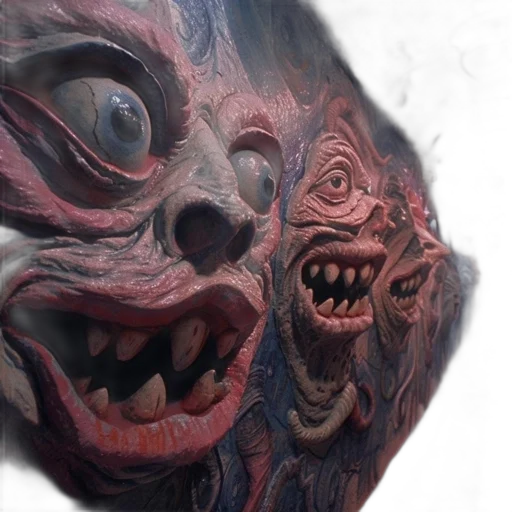 mask, face, creature, staff transparent PNG cut-out