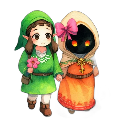mask, dress, staff, hat transparent PNG cut-out