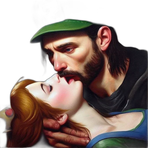 face, mask, photorealistic, oil painting transparent PNG cut-out