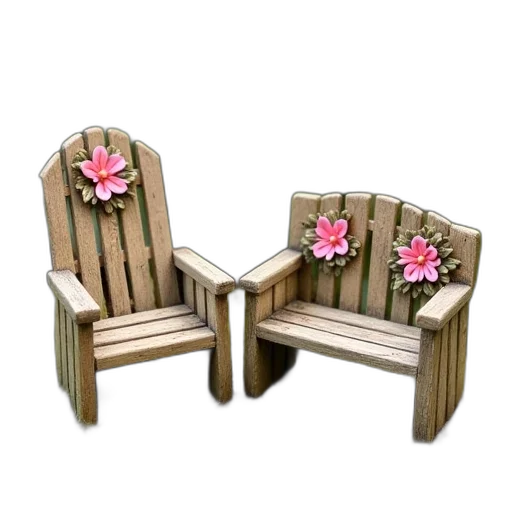 furniture, flower, 3d render, photorealistic transparent PNG cut-out