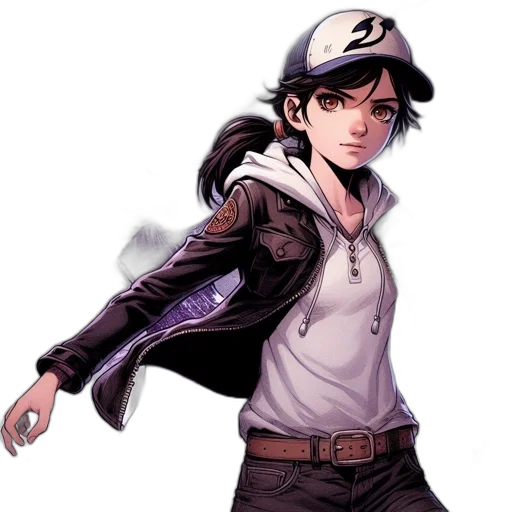 hat, staff, jacket, comic book art transparent PNG cut-out