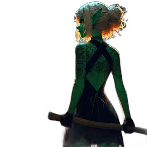 dress, staff, weapon, sword transparent PNG cut-out