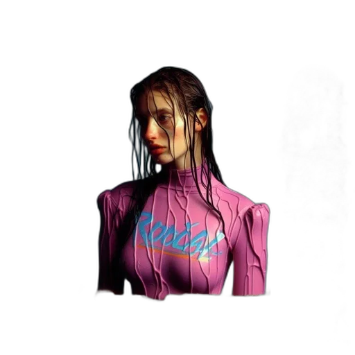 jacket, robot, face, hair transparent PNG cut-out