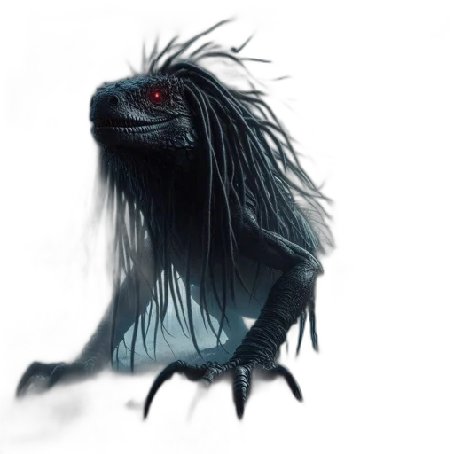 creature, dragon, animal, hair transparent PNG cut-out