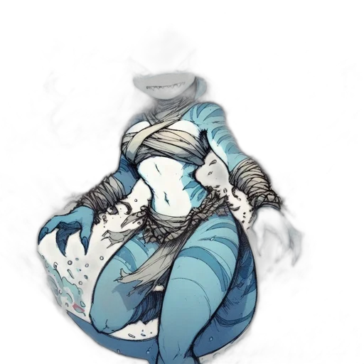 dragon, staff, mask, dress transparent PNG cut-out