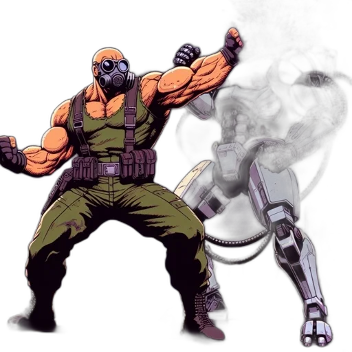 weapon, robot, concept art, comic book art transparent PNG cut-out