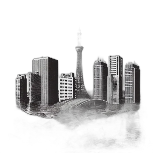 building, photorealistic, concept art, pencil sketch transparent PNG cut-out