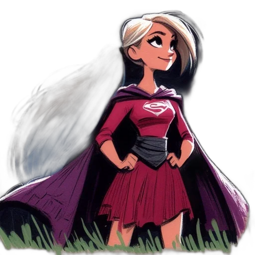 dress, comic book art, concept art, cartoon transparent PNG cut-out