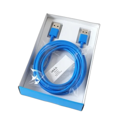 blue, usb, cable, coiled transparent PNG cut-out