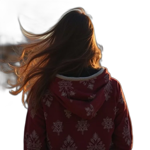 jacket, hair, dress, face transparent PNG cut-out