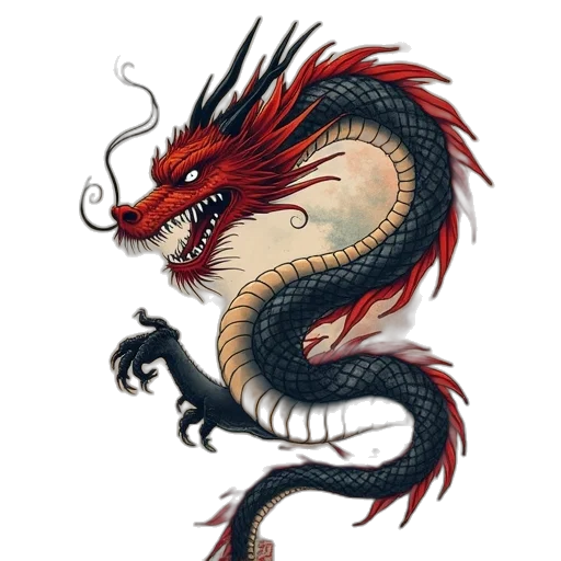 dragon, creature, staff, weapon transparent PNG cut-out