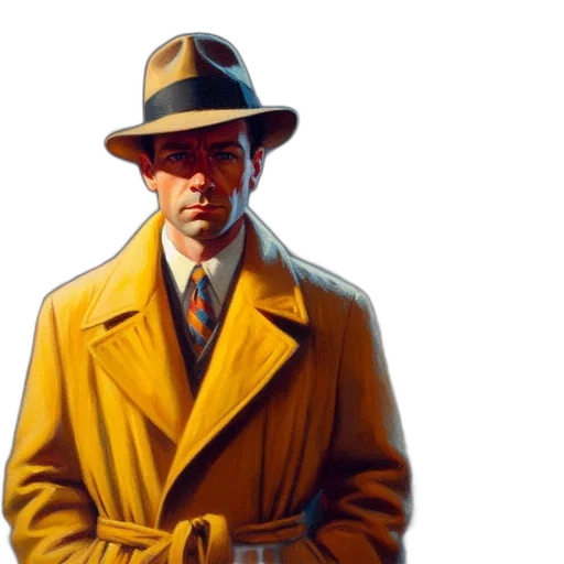 jacket, hat, face, concept art transparent PNG cut-out