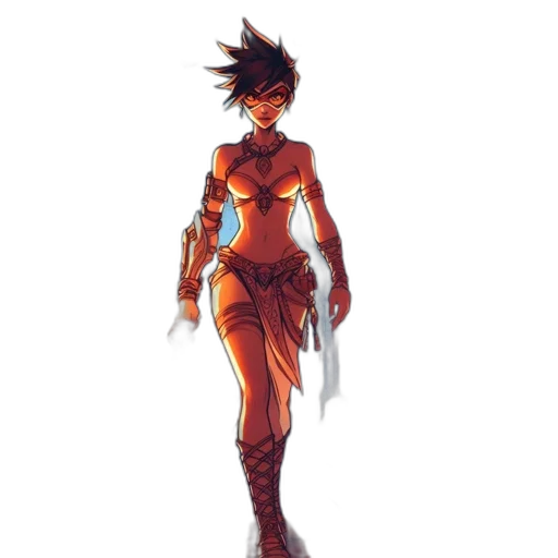 dress, staff, concept art, comic book art transparent PNG cut-out