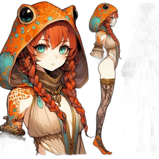 dress, mask, dragon, staff transparent PNG cut-out