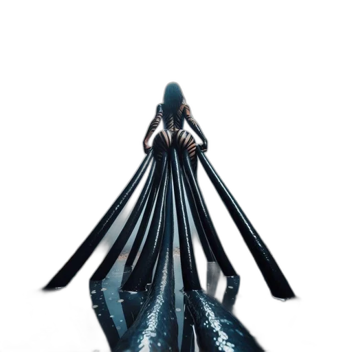 dress, umbrella, hair, sword transparent PNG cut-out