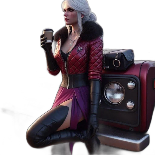 robot, jacket, staff, weapon transparent PNG cut-out