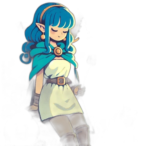 dress, staff, jewelry, robot transparent PNG cut-out