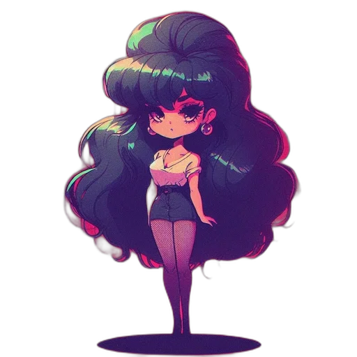 hair, dress, crown, creature transparent PNG cut-out