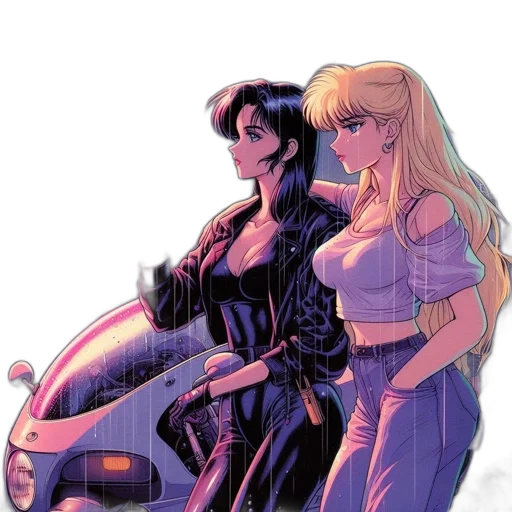 jacket, car, robot, comic book art transparent PNG cut-out