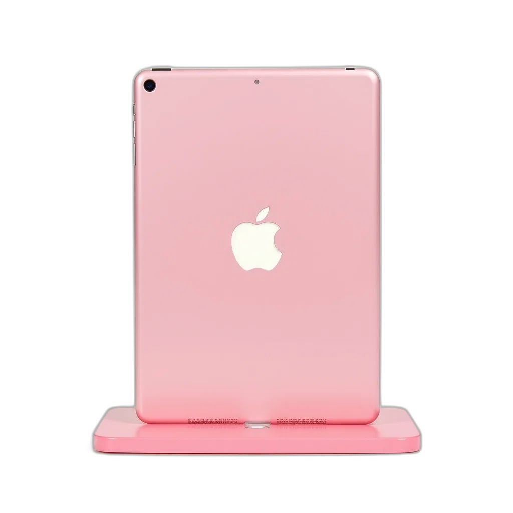 3d render, pastel, pink, ipad transparent PNG cut-out