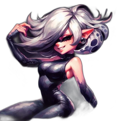 hair, mask, robot, comic book art transparent PNG cut-out