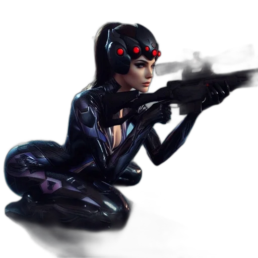 weapon, robot, concept art, cyberpunk transparent PNG cut-out