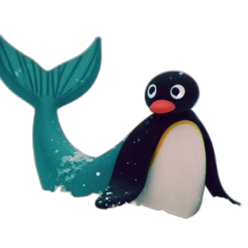 creature, animal, 3d render, vaporwave transparent PNG cut-out