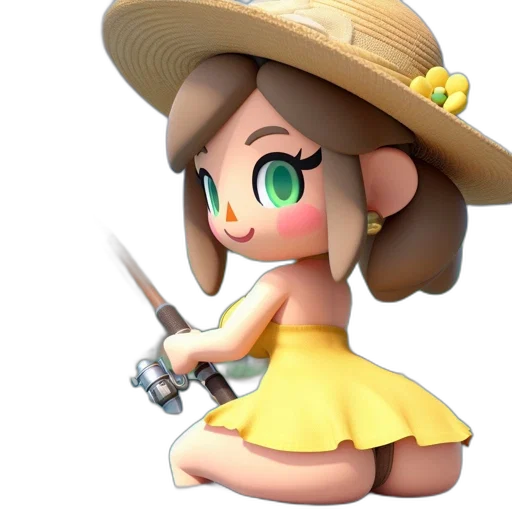 staff, weapon, hat, dress transparent PNG cut-out