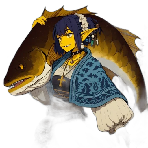dragon, staff, creature, fantasy art transparent PNG cut-out