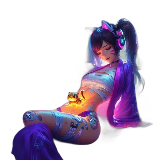 dress, jewelry, robot, cyberpunk transparent PNG cut-out