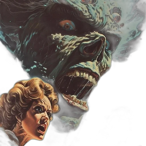 comic book art, concept art, large, menacing transparent PNG cut-out
